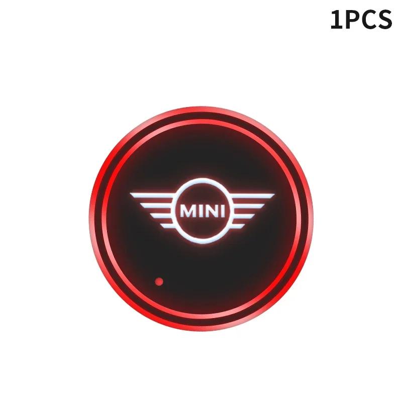 

For BMW M Led Car Cup Drink Holder Logo Light USB Charging Luminous Coaster For Mini Cooper S Clubman R50 R53 R56 R60 F55 F56 R5