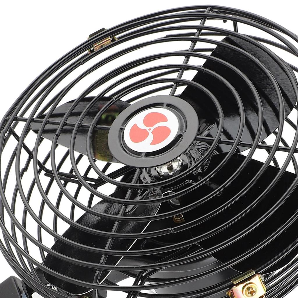 Metal Car Fan 12V RV Cooling Fan 12V RV Cooling Fan with 2 Speed  Heavy Duty Quiet Metal Car Fan for Truck RV Car Boat Bus