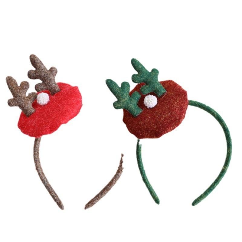 Christmas Deer Headband With Glitter Antlers For Holiday Party Decor And Celebrations