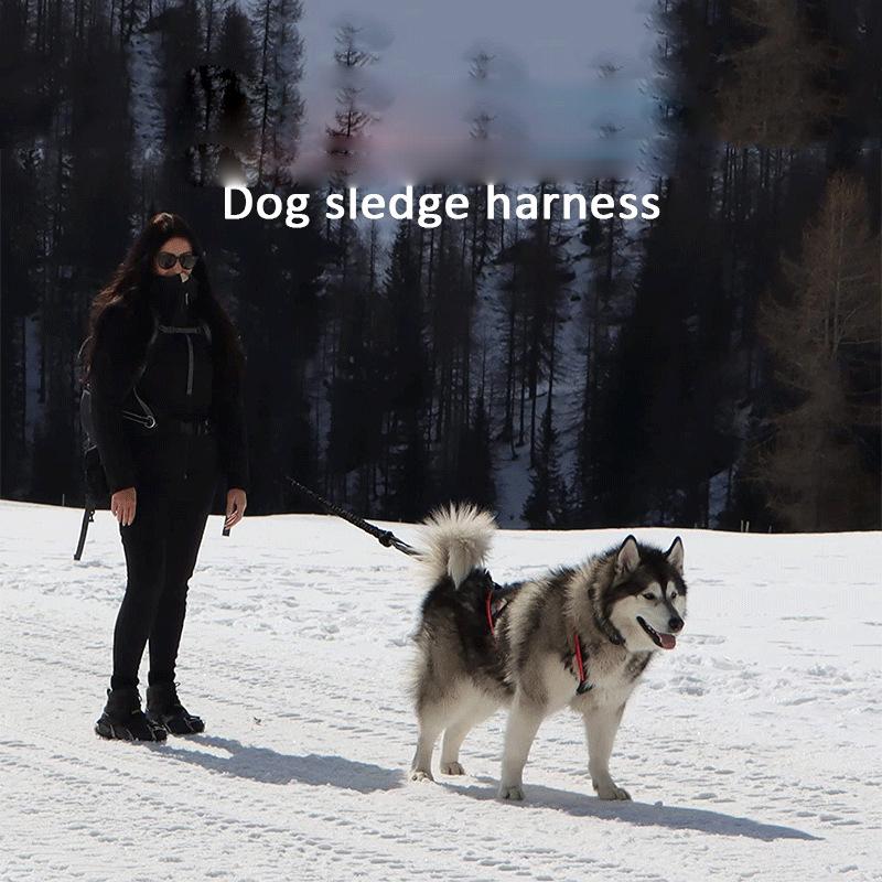Pet Sledge Harness for Small Large Dogs Reflective Dog Harness Vest Weight Pulling Sledding Harnesses Mushing X Back Chest Strap