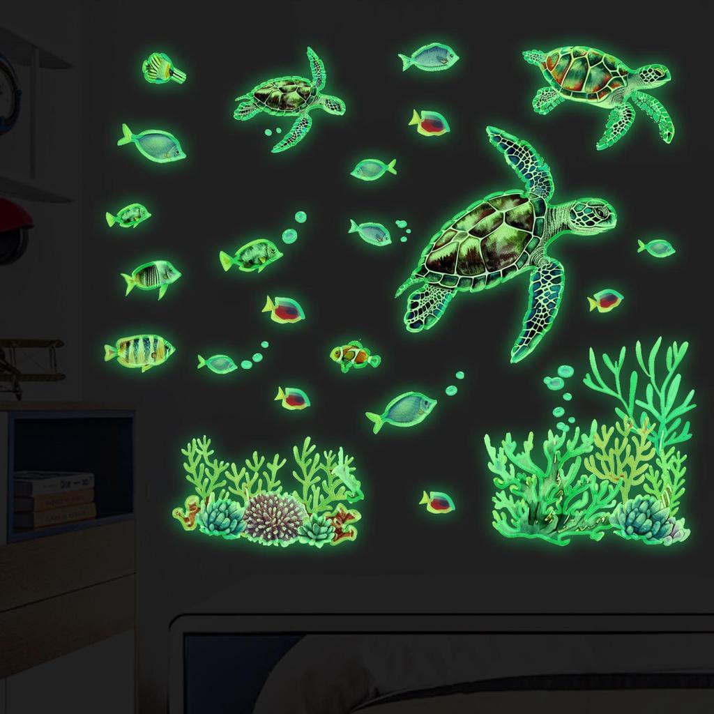 Underwater Luminous Coral & Fish Wall Stickers
