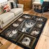 Cats Frames Pattern Rug Floor Mat for Living Room or Bedroom Soft and Comfortable Carpet a Gift for Birthday and Holiday.