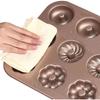 Baking Mold 12-Cavity Non-Stick Silicone 35.5x26.5cm Gray Cake Pan