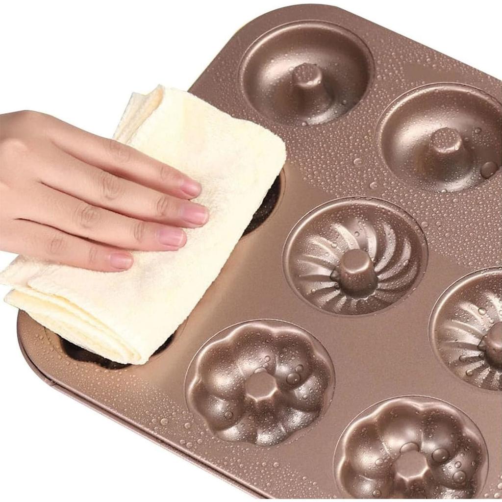 Baking Mold 12-Cavity Non-Stick Silicone 35.5x26.5cm Gray Cake Pan