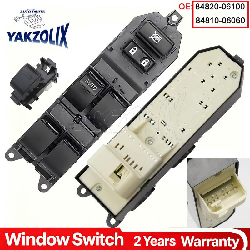 For Toyota Camry Yaris Highlander Corolla Vios RAV4 2006 - 2018 Power Window Control Switch 84820-06130 84820-06100 84810-06060