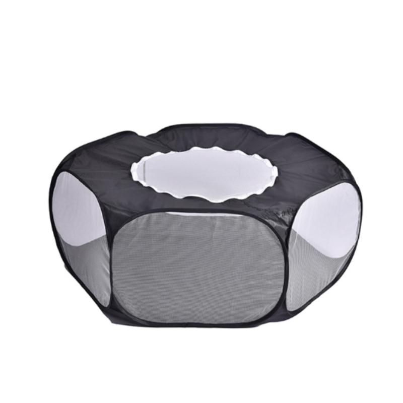 Portable Pet Tent Small Animal Pet Playpen Breathable Transparent Pet Tent With Zipper Top Cover Indoor Outdoor Foldable Cage