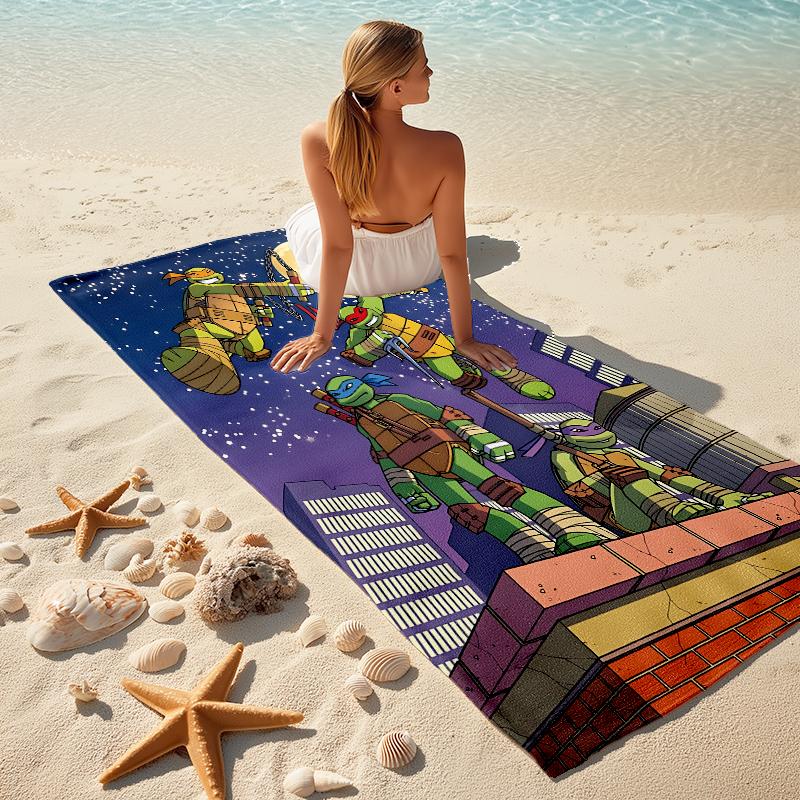 1Pc Turtles Action Beach Towel Microfiber Beach Towel Thin Absorbent For Beach Swimming Yoga Bath Sports 0917136