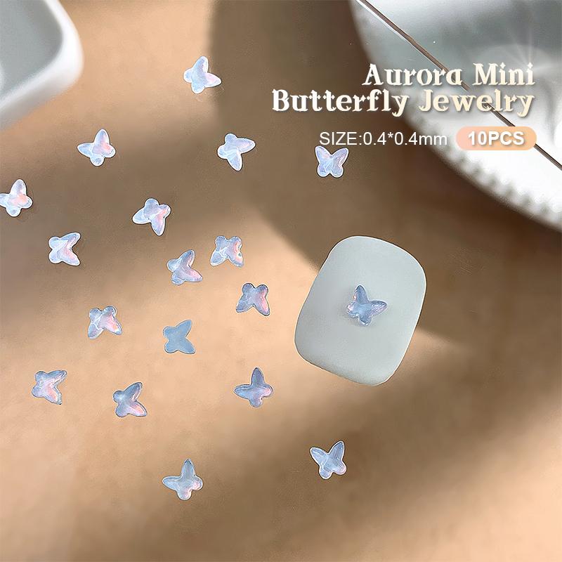 

10 шт. Аврора, метелик, підвески для нігтів Kawaii, аксесуари, міні-3D, метелики, стрази для нігтів, прикраси для нігтів своїми руками синій