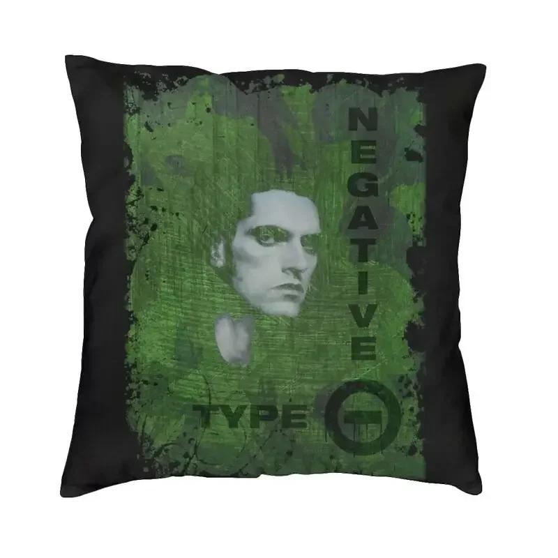 O Type Negative Logo Gothowy Zespół Heavy Metalowy Poszewka na Poduszkę Dwustronny Nadruk Poszewka na Poduszkę Dekoracyjna do Domu