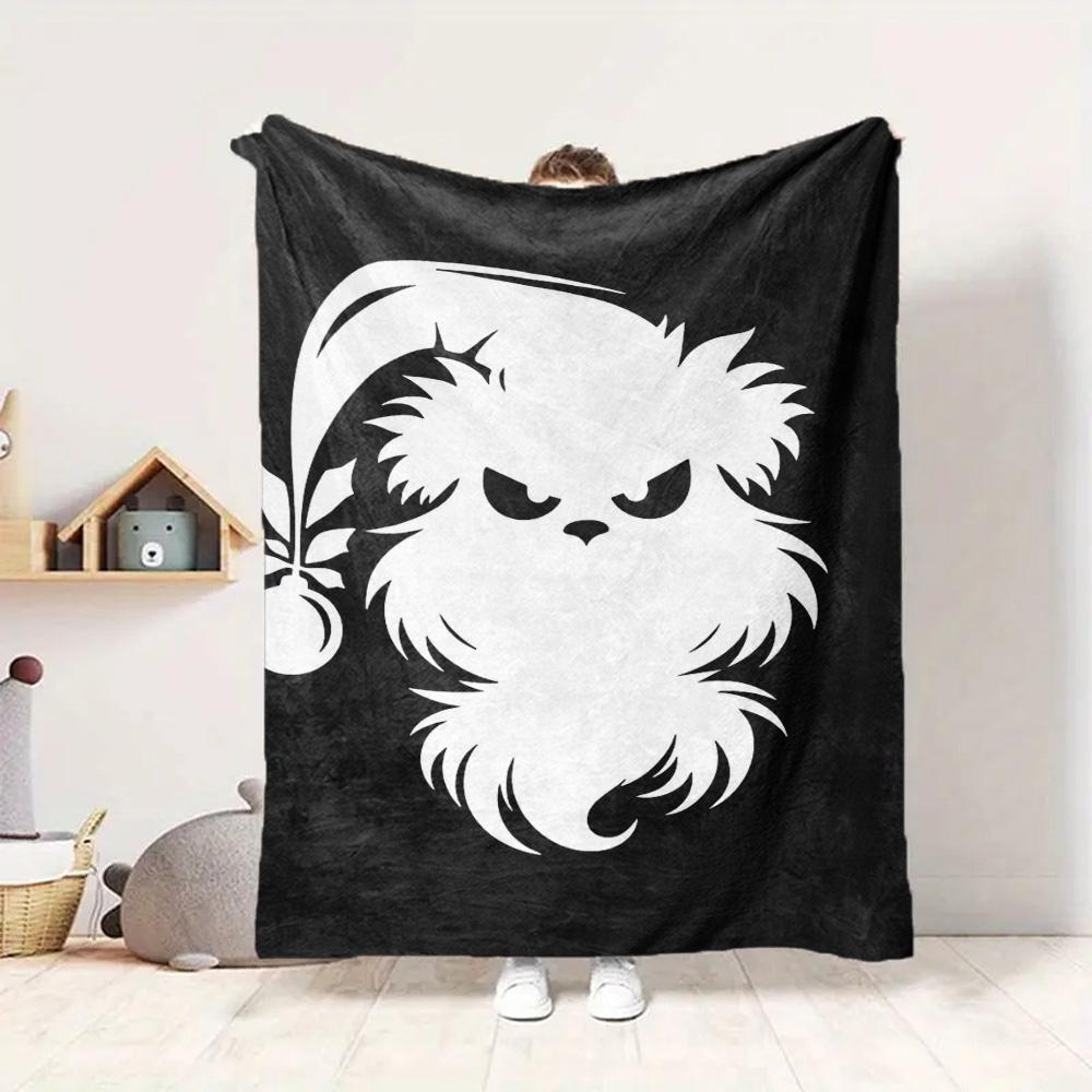 Christmas Grump Flannel Blanket Throw Blanket Soft Warm Sofa Bed Camping Home Decor Unique Christmas Gift C9211474