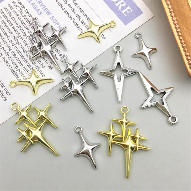 Elegant Four Pointed Star Pendant DIY Jewelry Accessories Chic Jewelry Pendants
