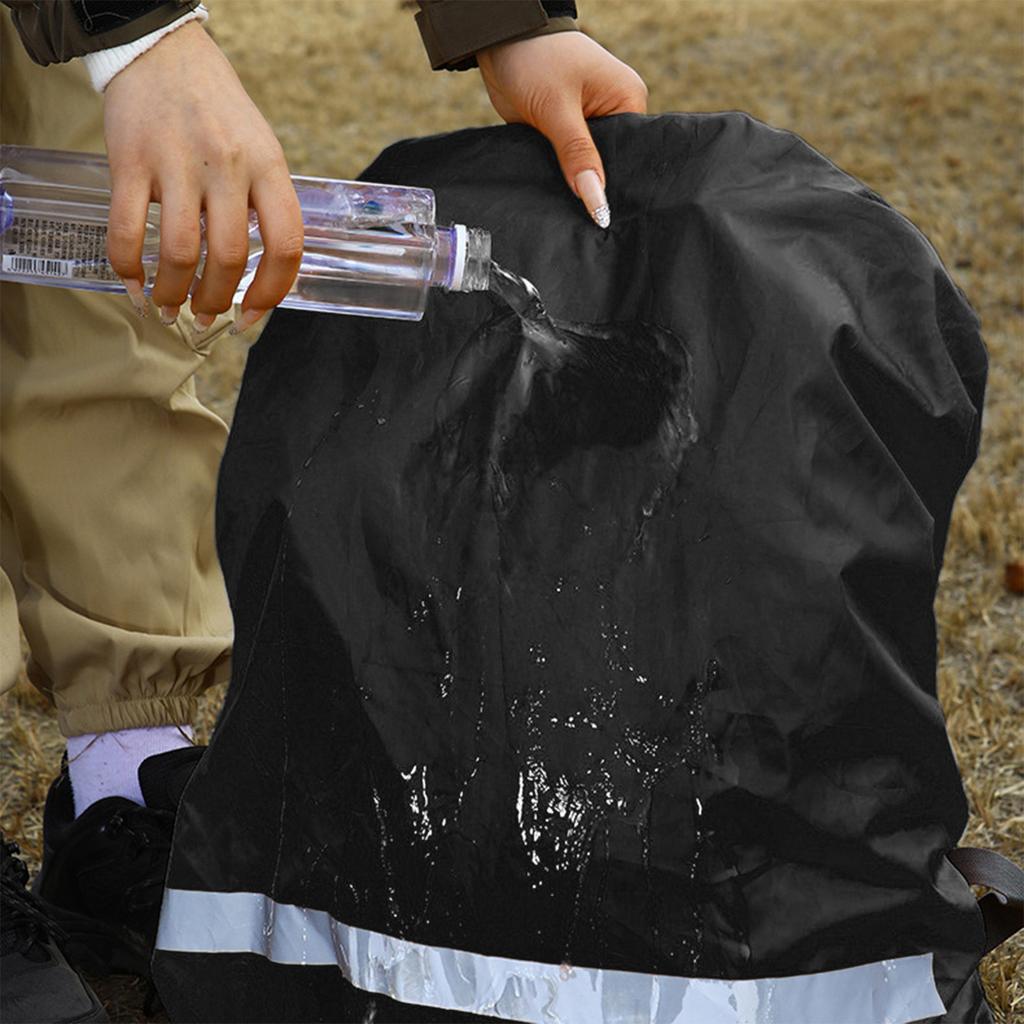 Water proof Backpack Cover Rainproof Backpack Rain Cover with Reflective Strip for Hiking Camping Black M