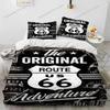 3D Print Historic Route 66,Mother Road,Comforter Bedding Set,Duvet Cover Bed Set Quilt Pillowcase,king Queen Size Bedding Set029