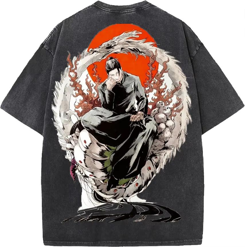 

Jujutsu Kaisen Geto Suguru Cool Printed Tshirt Mens and Womens Washed Tshirt High Quality Vintage Cotton Tshirt Tops M