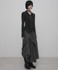 Peulleeoeob Asymmetrical Draped Shirt (Fl-186_Black)