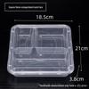 JingJingRS Disposable Transparent Multi-Compartment Meal Boxes