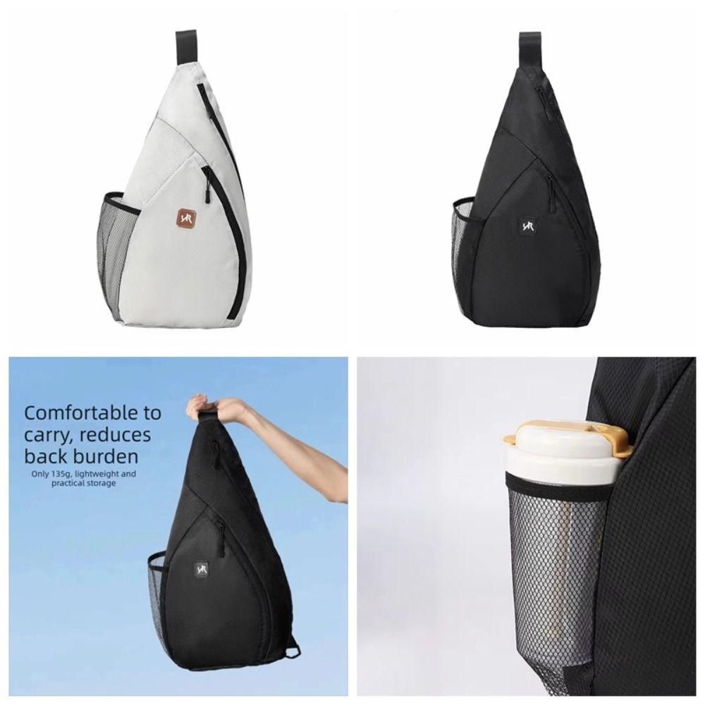 Side Pocket Badminton Racket Bag Large Capacity Tennis Should Bag Sports Sling Bag Outdoor Sport