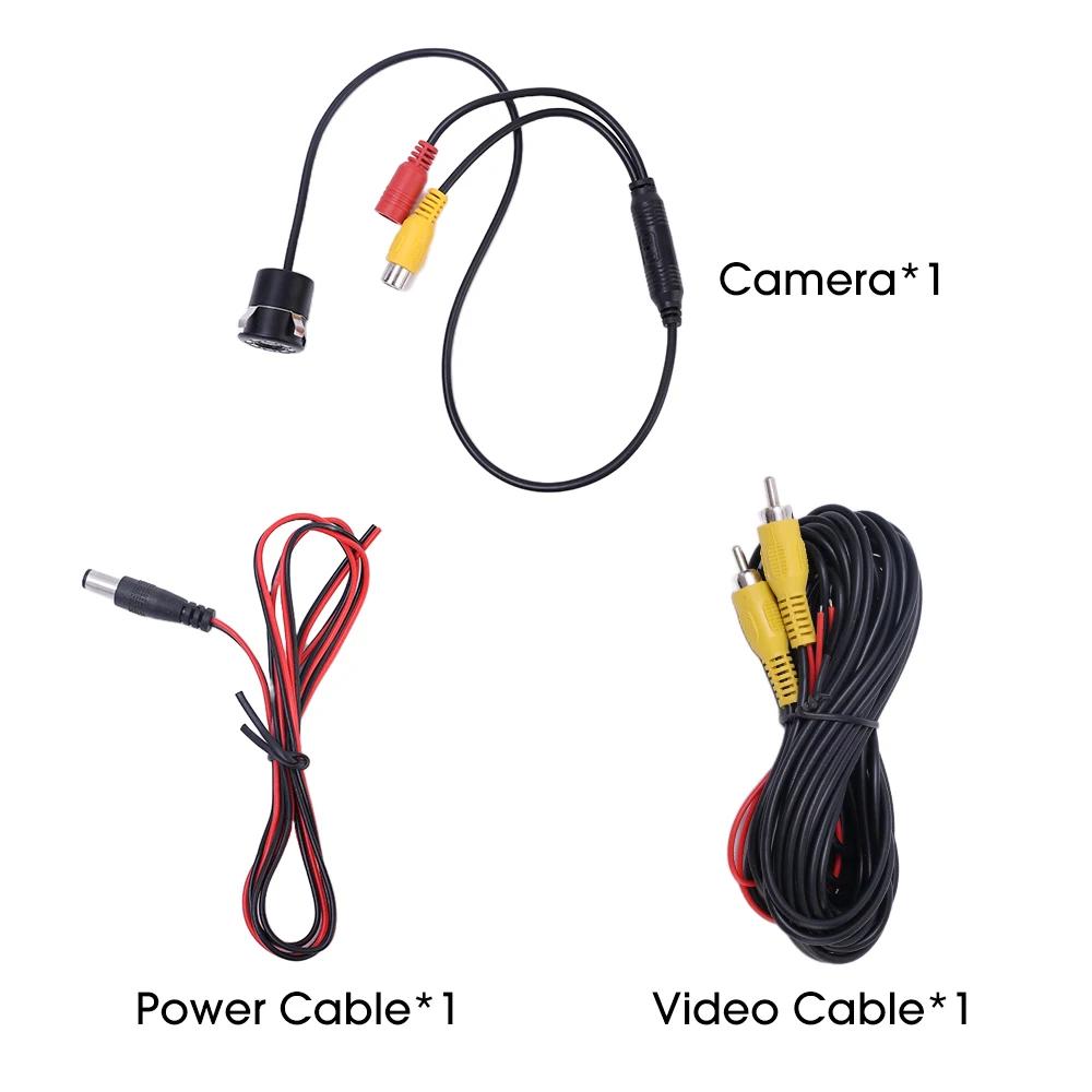 

Широкоугольная автомобильная камера заднего вида с углом обзора 170 градусов, камера заднего вида высокой четкости со светодиодной подсветкой и функцией ночного видения, автомобильный видеорегистратор