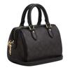 Coach Rowan 18 Classic Old Flower Print Zipper Closure Coated Canvas Shoulder Crossbody Handbag Small Women's Brown