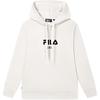 Fila Original Letter Comfortable Soft Loose Knit Hooded Long Sleeve Fleece Sweatshirt Unisex Sweatshirt Steam-White F51M449202F-IV