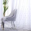 Nordic Embroidery Gauze Curtain White Yarn Transparent Balcony Yarn Living Room Bedroom Bay Window Embroidery Window Screen
