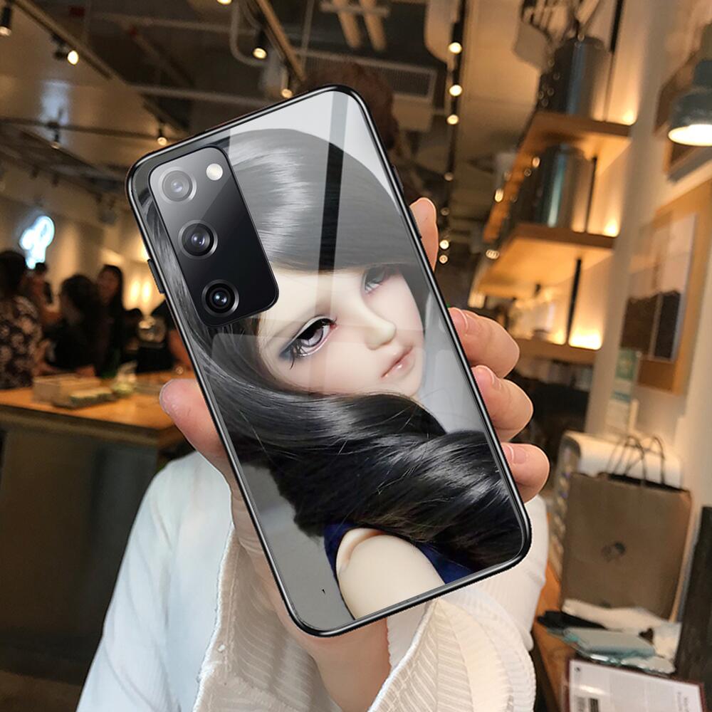 Krajews Creepy Dolls coque Tempered Glass shell Phone case For SamSung Galaxy S8 S9 S10E S20 S21 S5 S30 Plus S20 fe 5G Lite Ultr