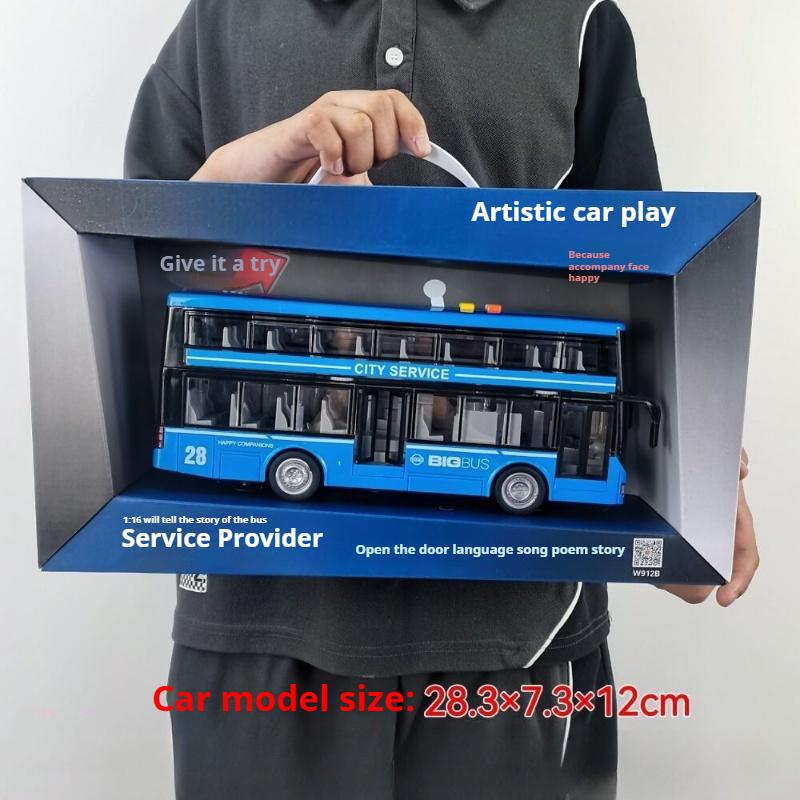 

Детский игрушечный автобус Инерционный автобус Детская модель автобуса Сказочный двухэтажный автобус