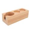 3 Holes Tamping Base Adjustable Design Coffee Tamper Holder Wooden Distributor Station for Powder