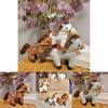 Realistic Horse Plush Toy With Pp Cotton Filling Soft Short Fur Keychain Gift For Girls