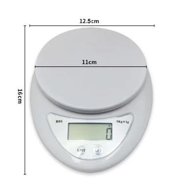 1pc 5kg Portable Digital Scale Scales Food Balance Measuring Weight Kitchen LED Electronic Scales