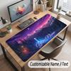 Space Cosmic Theme Customized Mouse Pad Personalized Print Name Text Desk Mat For Home Office Table Decor