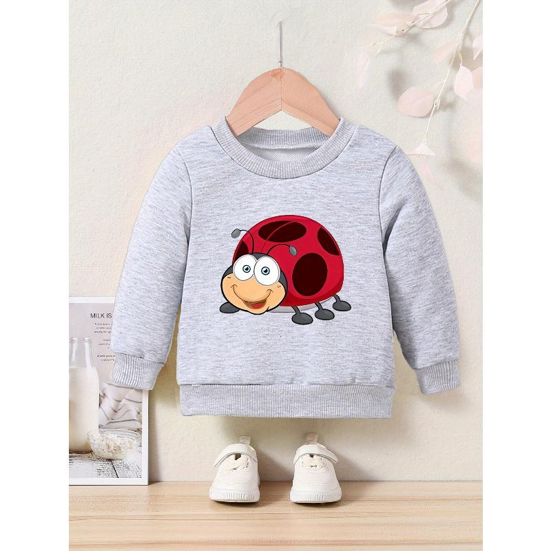 Spring/Autumn Cartoon Print Round Neck Sweatshirt Sportswear