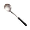 Japanese Kitchenware Set: Stainless Steel Spatula, Soup Ladle, Slotted Spoon, Charcoal Gray, Anti-scalding Cooking Utensils.