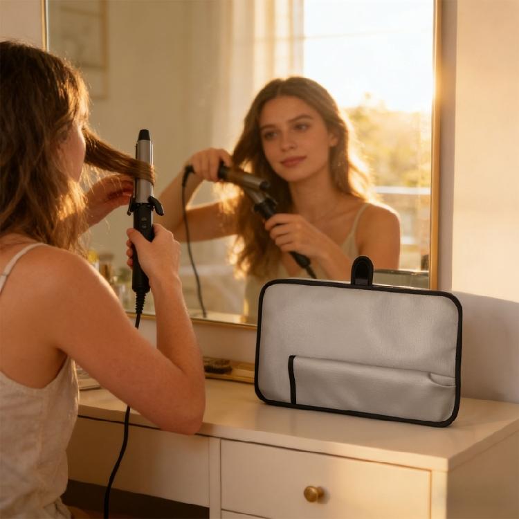 Effective Curling Iron Holder Bag Constructed From hard Fabric And Useful Storage Solution
