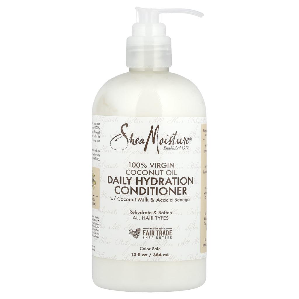 100% Virgin Coconut Oil, Daily Hydration Conditioner, All Hair Types, 384 Ml (13 Fl Oz)