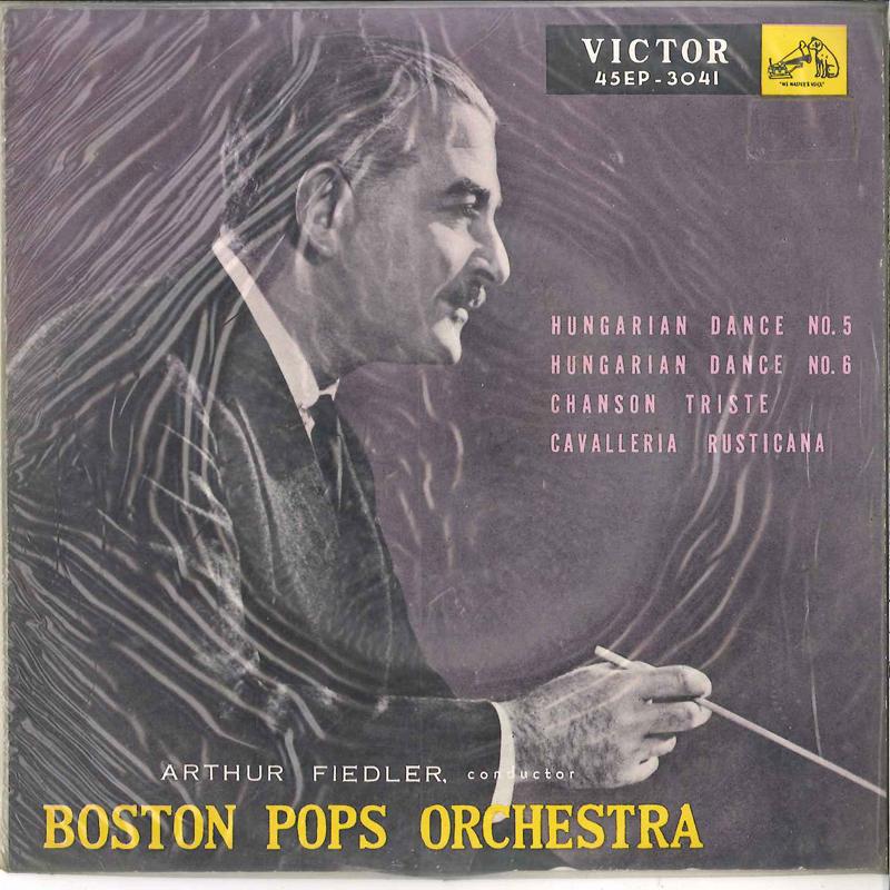 7inch Record BOSTON POPS ORCHESTRA ARTHUR FIEDLE - Hungarian Dance No.5 In G Minor / H 45EP3041 VICTOR Japan Classical Used
