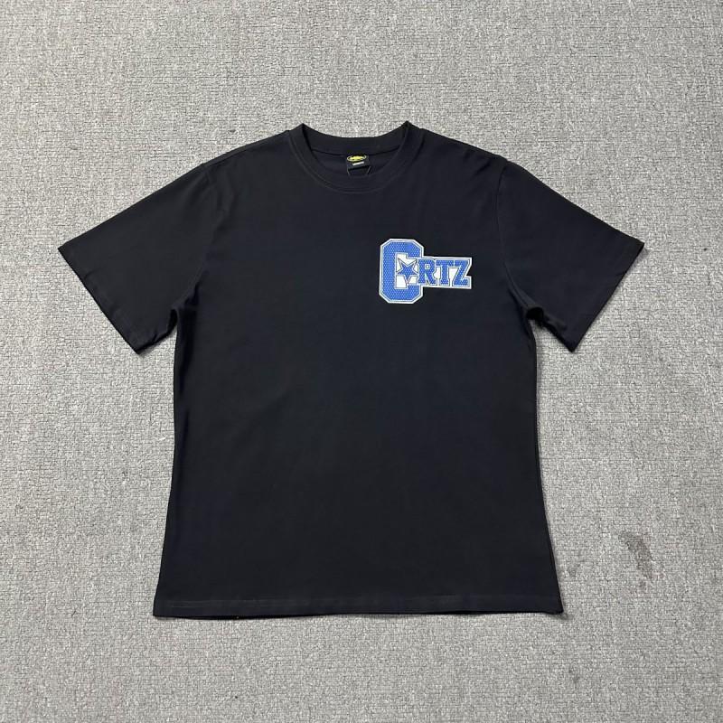 Corteiz Short Sleeve T-Shirt Mens Loose Fit Graphic Print Crew Neck Casual Streetwear Tee