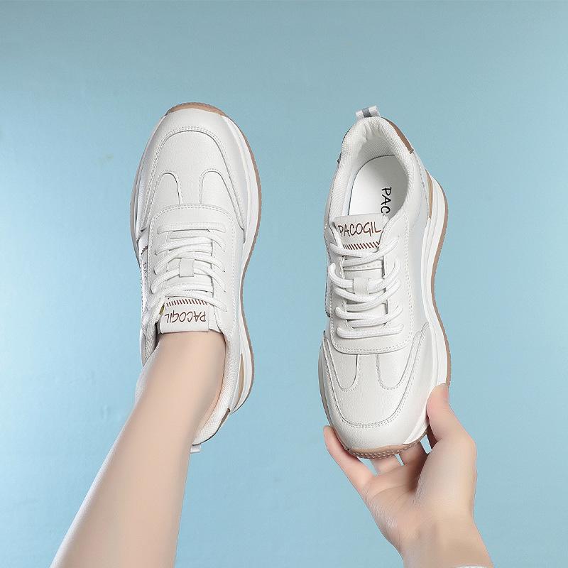 Women's Lightweight Soft Sole Sneakers - Casual White All-Match Travel & Running Shoes for Spring & Autumn