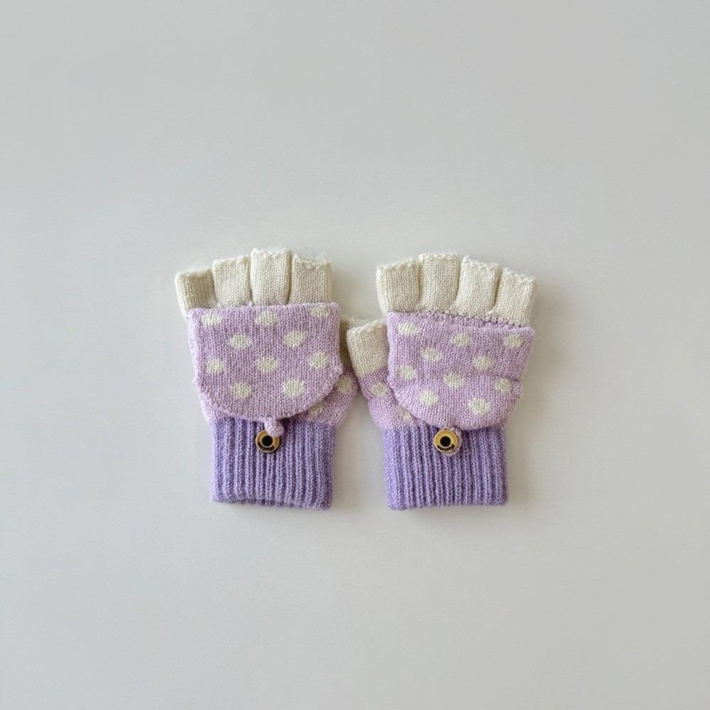 3-8Y Baby Gloves Cold Resistant Half Finger Gloves New Children's Winter Gloves Boys Girls