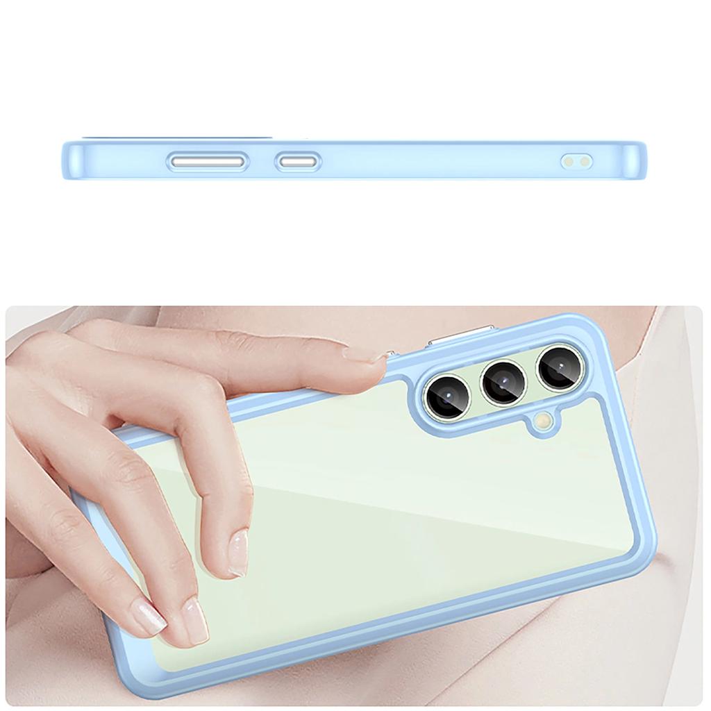 Etui Silikonowe Outer Space Case Z Żelową Ramką Do Samsung Galaxy S24 Fe - Niebieskie