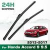 For Honda Accord 9 9.5 2013-2017 2014 2015 2016 Wiper Front Wiper Blades Windshield Windscreen Window Brush 26"+19