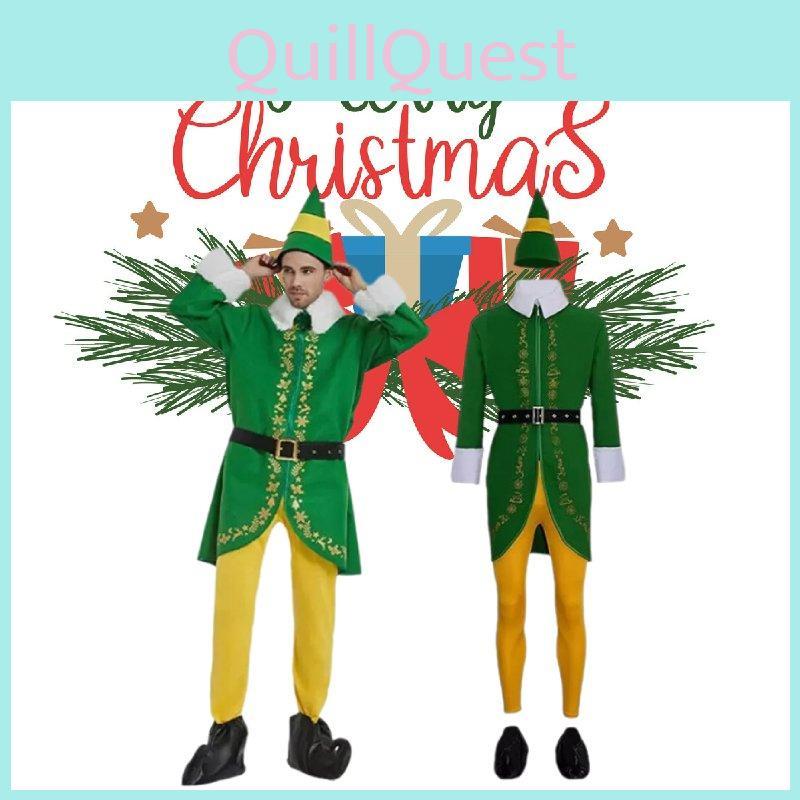 Festive Green Christmas Elf Outfit For Adults Cosplay Perfect For Halloween Events