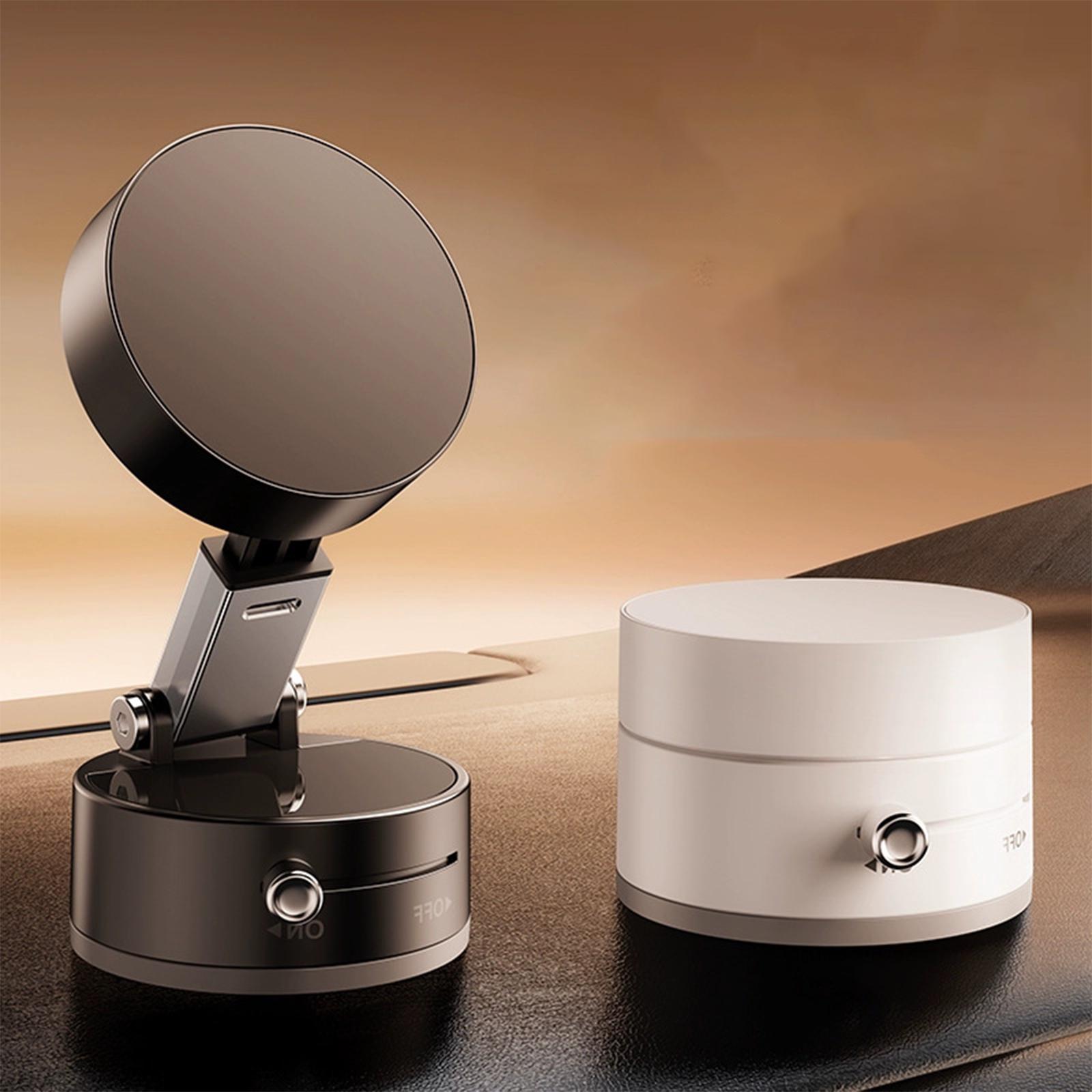 

Складной автомобильный держатель с вакуумной присоской, двухсторонний магнитный держатель для мобильного телефона с ленивым прижимом розовый