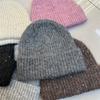 Simple Wool-blend Knitted Wool Hat Women's Fashionable Silver Sequined Ear Protectors Warm Cold Hat