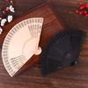 Vintage Hollow Carved Wooden Folding Hand Fan Chinese Style Bamboo Fan For Wedding Valentine'S Day Party Decor Summer Cooling