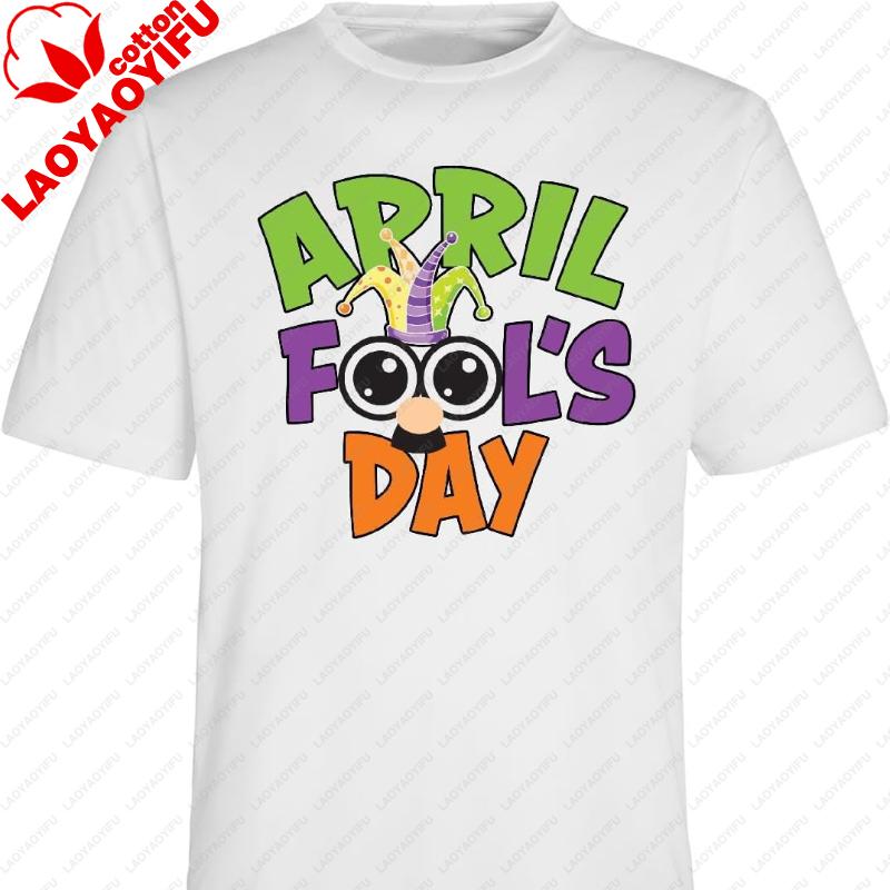 Inktastic April Fools Day with Funny Face Replacing O Adult PerforUnisexce TShirt Oversized Tshirt Harajuku Women Clothing Y2k Top