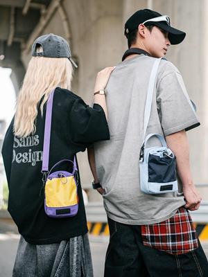 Bolsa de Ombro Multifuncional com Cordão para Celular, Garrafa e Esportes - Bolsa Transversal de Grande Capacidade para Ciclismo ao Ar Livre e Viagem