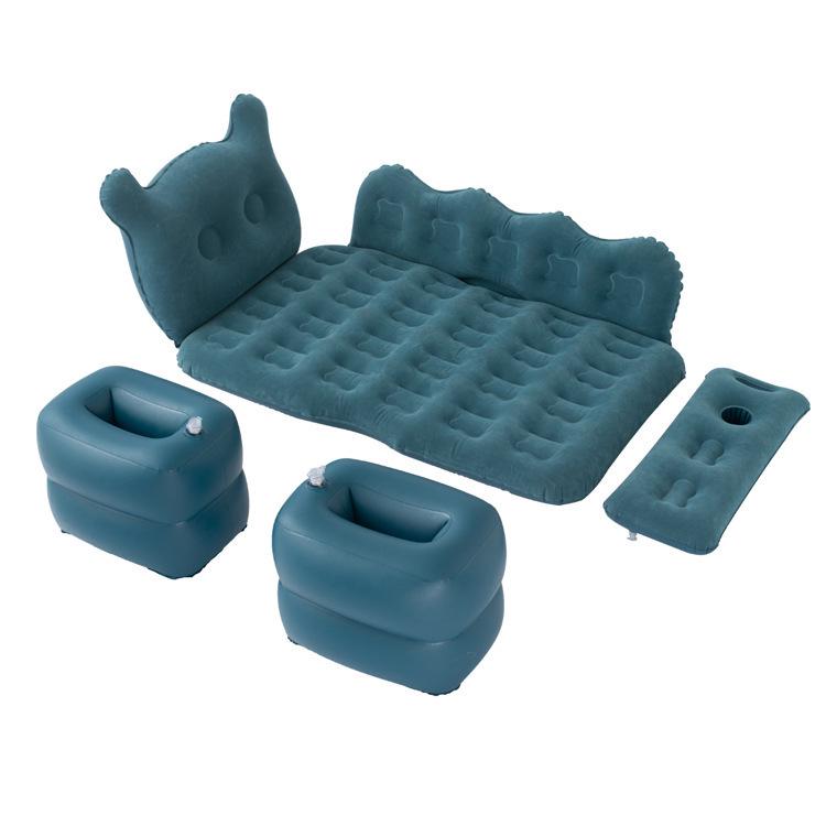 Folding SUV Inflatable Car Bed - PVC Flocking Travel Mattress