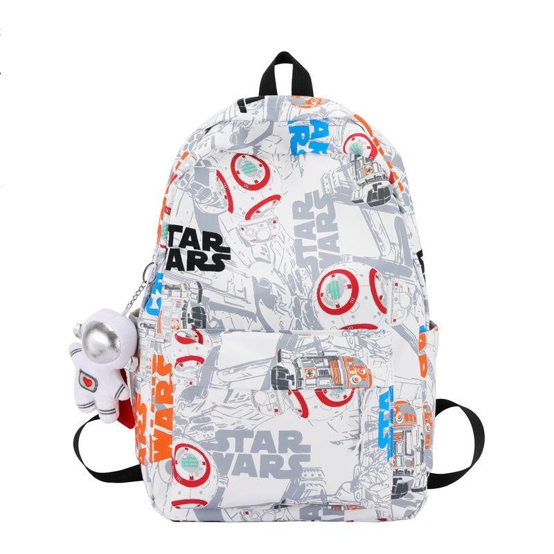 Schoolbag Backpack Men's and Women's Trend ins Personality Graffiti Large Capacity Casual Backpack Korean Edition Junior High School High School Bag