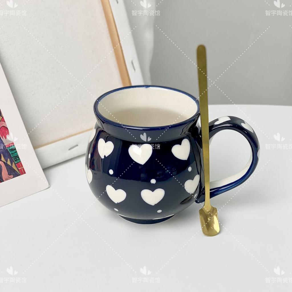 New Mug Polish Cup Milk Coffee Cups Breakfast Ceramic High Appearance Large Capacity Gift Drinkware